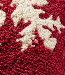 L.L.Bean Wool Hooked Throw Pillow, Snowflake, 14" x 14" HOME GOODS