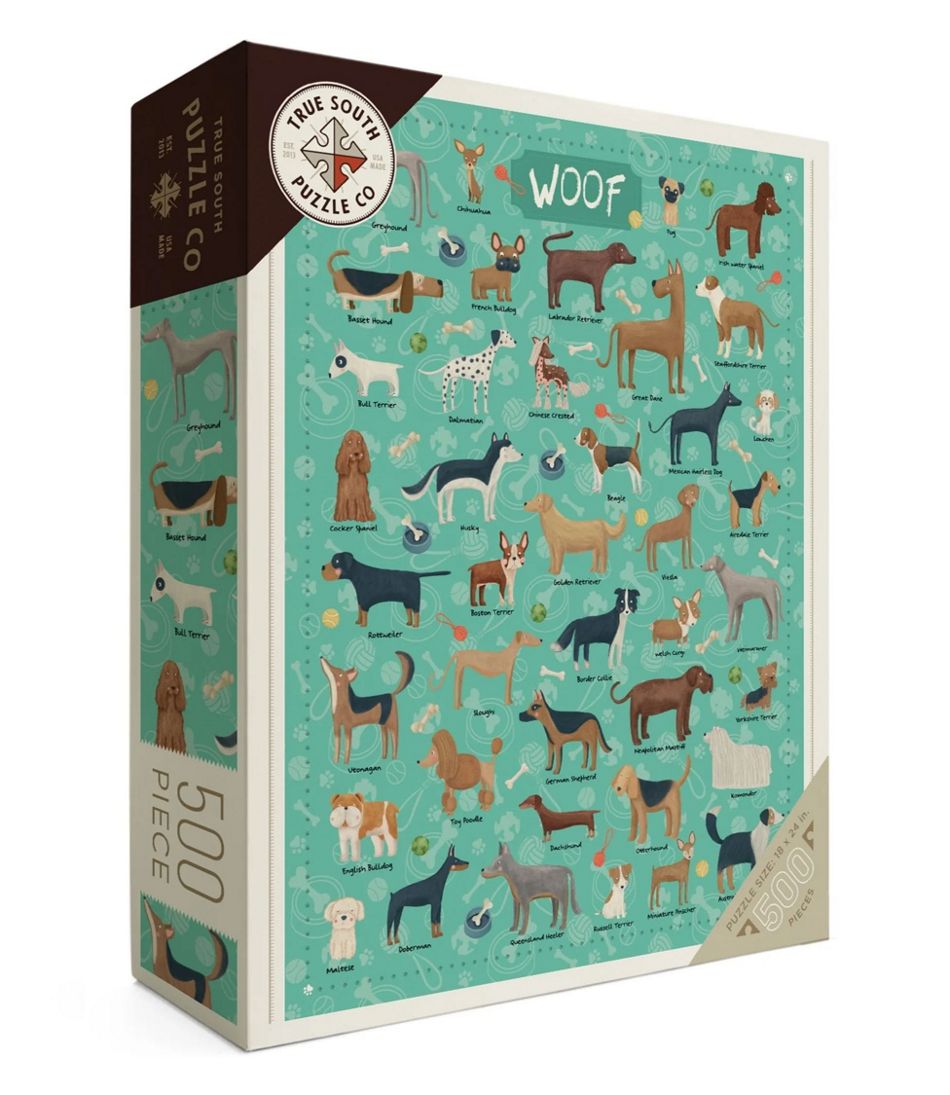 L.L.Bean Woof Dogs Puzzle, 500 Pieces HOME GOODS