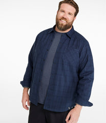 L.L.Bean Men's Katahdin Performance Flannel Shirt-Jacket, Hi-Pile Fleece-Lined Solid SALE
