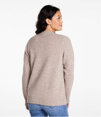 L.L.Bean Women's Bean's Classic Ragg Wool Sweater, Button-Front Cardigan SALE