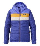 L.L.Bean Women's Mountain Classic Puffer Hooded Jacket, Colorblock SALE|OUTERWEAR