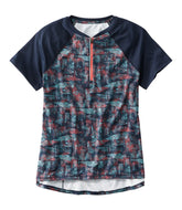 L.L.Bean Women's Comfort Cycling Jersey Print Short-Sleeve SALE
