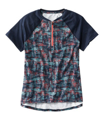 L.L.Bean Women's Comfort Cycling Jersey Print Short-Sleeve SALE