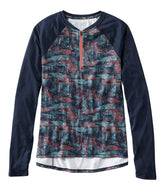 L.L.Bean Women's Comfort Cycling Jersey, Long-Sleeve Print SALE