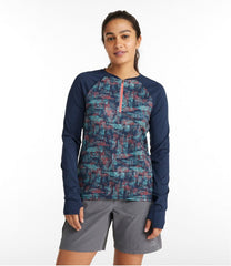 L.L.Bean Women's Comfort Cycling Jersey, Long-Sleeve Print SALE
