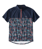 L.L.Bean Men's Comfort Cycling Jersey, Short-Sleeve Print SALE|CLOTHING