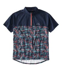L.L.Bean Men's Comfort Cycling Jersey, Short-Sleeve Print SALE|CLOTHING