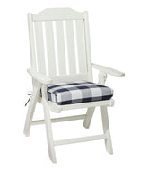 L.L.Bean All-Weather Folding/Armless Chair Cushion, Buffalo Plaid SALE