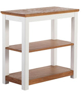 L.L.Bean Painted Farmhouse Two-Shelf Console, Wood Top SALE