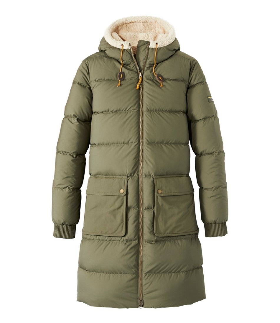 L.L.Bean Women's Mountain Classic Down Coat, Sherpa-Lined OUTERWEAR