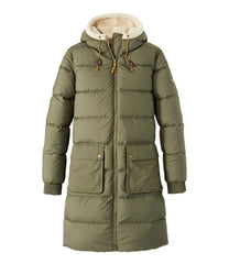 L.L.Bean Women's Mountain Classic Down Coat, Sherpa-Lined OUTERWEAR