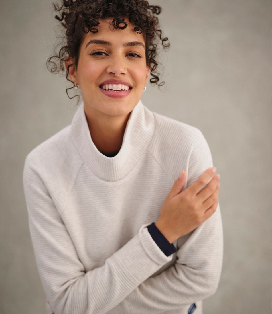 L.L.Bean Women's Lakewashed Double-Knit Funnelneck NEW|CLOTHING|SALE