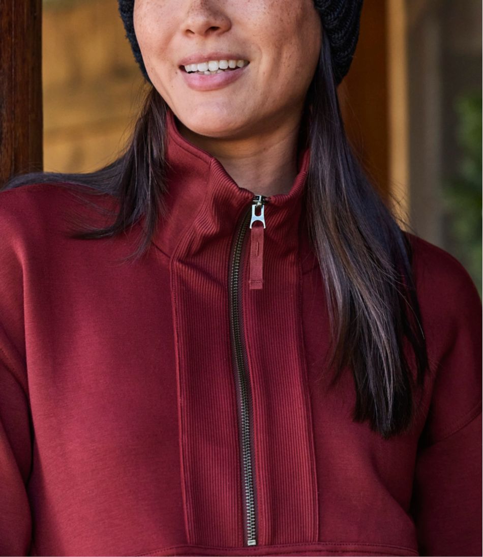 L.L.Bean Women's CloudSoft Top, Half-Zip Pullover NEW|CLOTHING|SALE