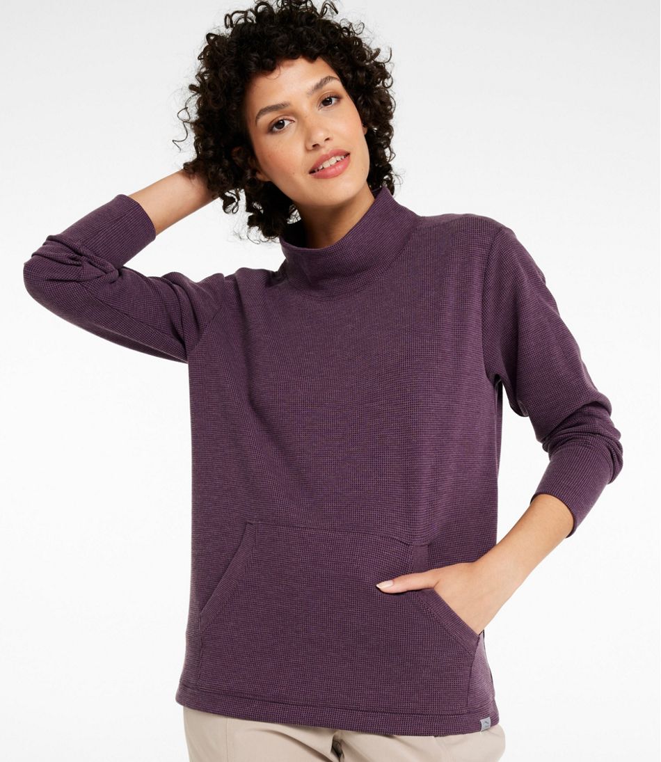 L.L.Bean Women's Mountainside Micro Waffle Pullover NEW|CLOTHING|SALE
