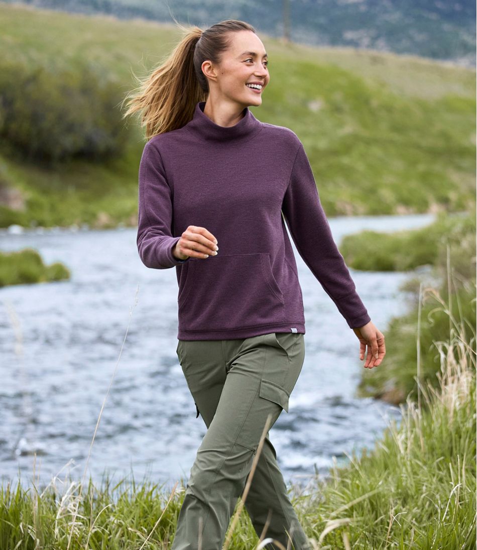 L.L.Bean Women's Mountainside Micro Waffle Pullover NEW|CLOTHING|SALE