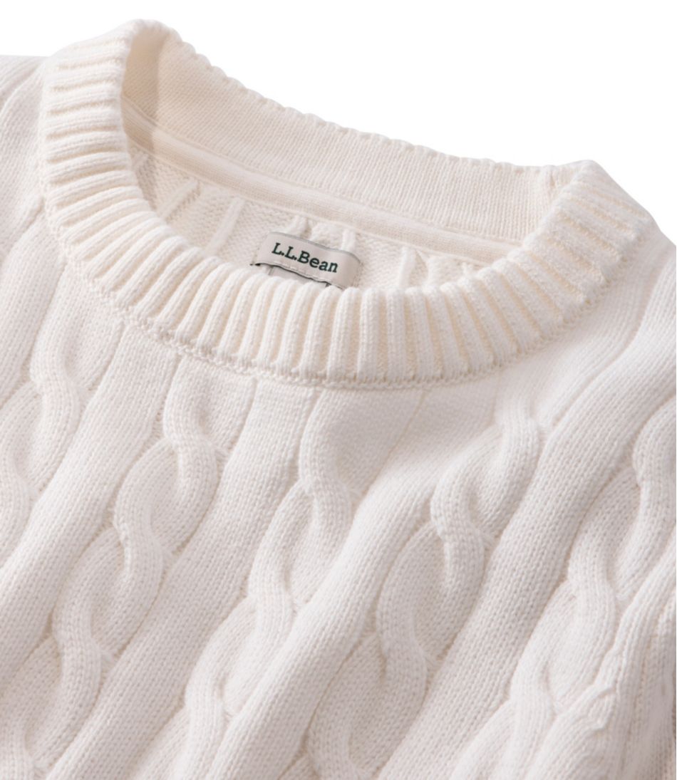 L.L.Bean Women's The Original Double L® Sweater, Cable Crewneck NEW|CLOTHING