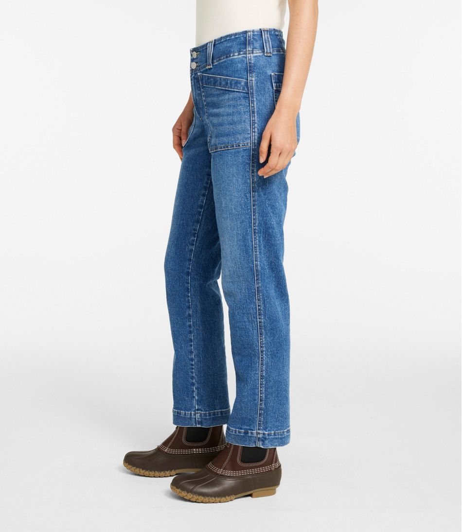 L.L.Bean Women's 1912 Field Denim Pants, Mid-Rise Ankle Utility NEW|CLOTHING