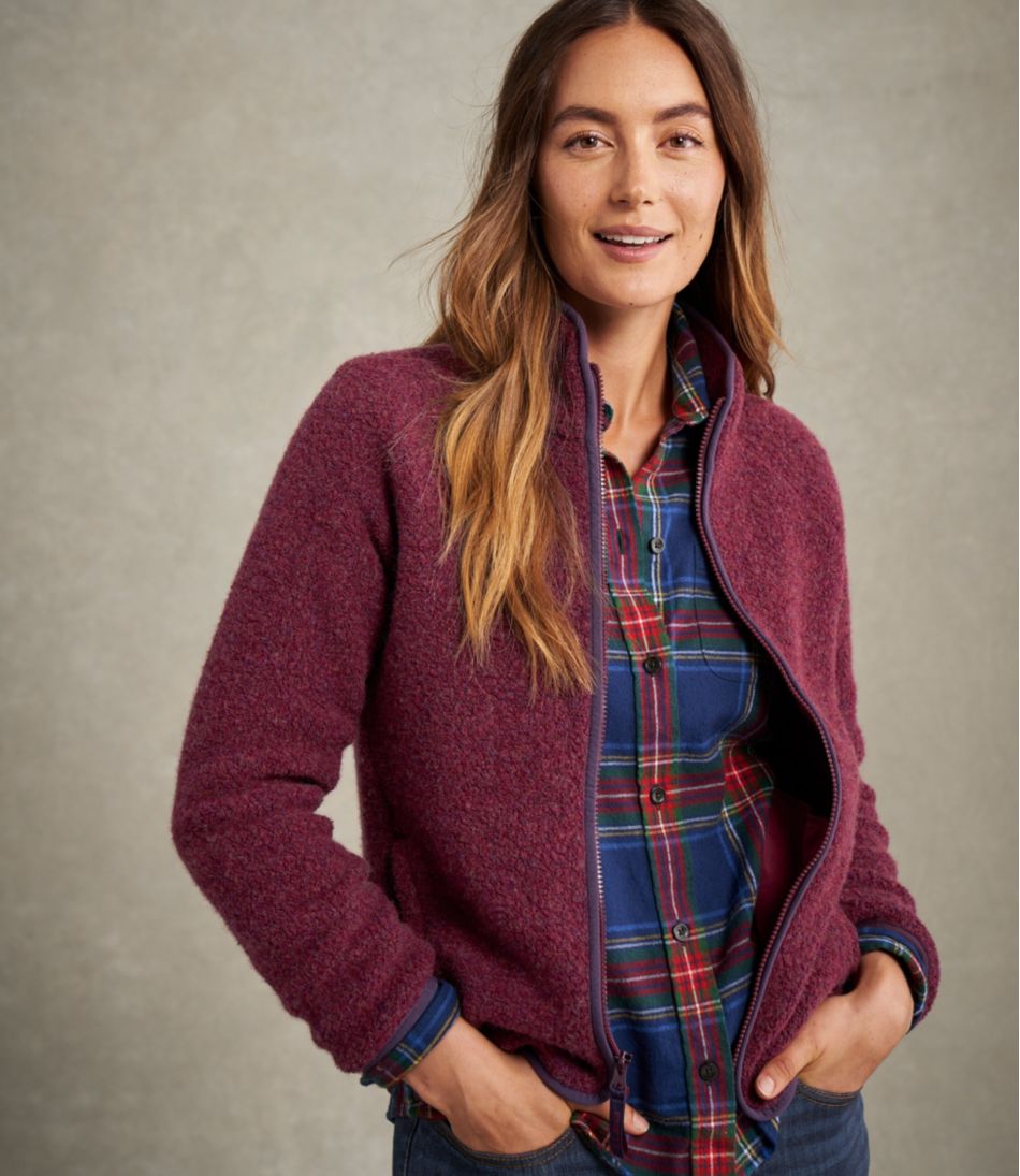L.L.Bean Women's All Season Wool Fleece Full-Zip Jacket NEW|CLOTHING|OUTERWEAR|SALE