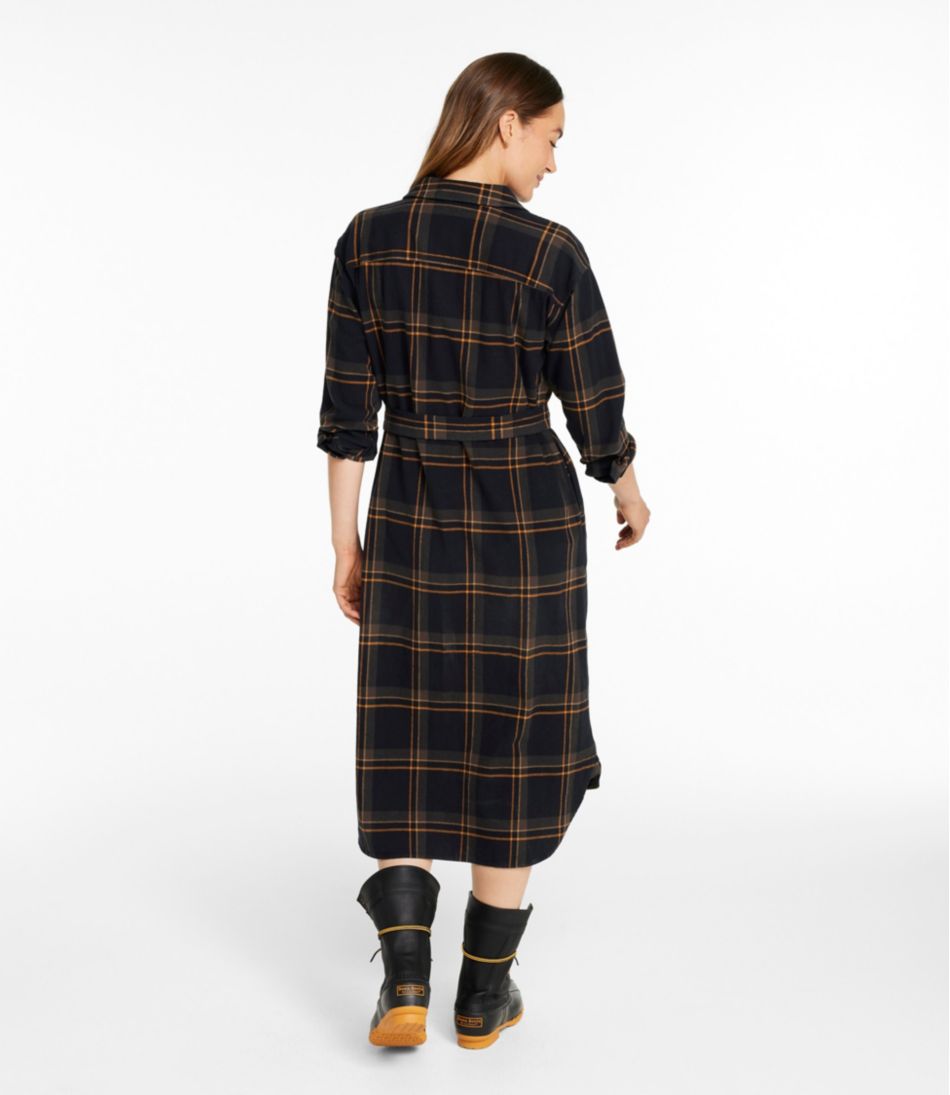 L.L.Bean Women's Signature Camp Flannel Midi Dress NEW|CLOTHING