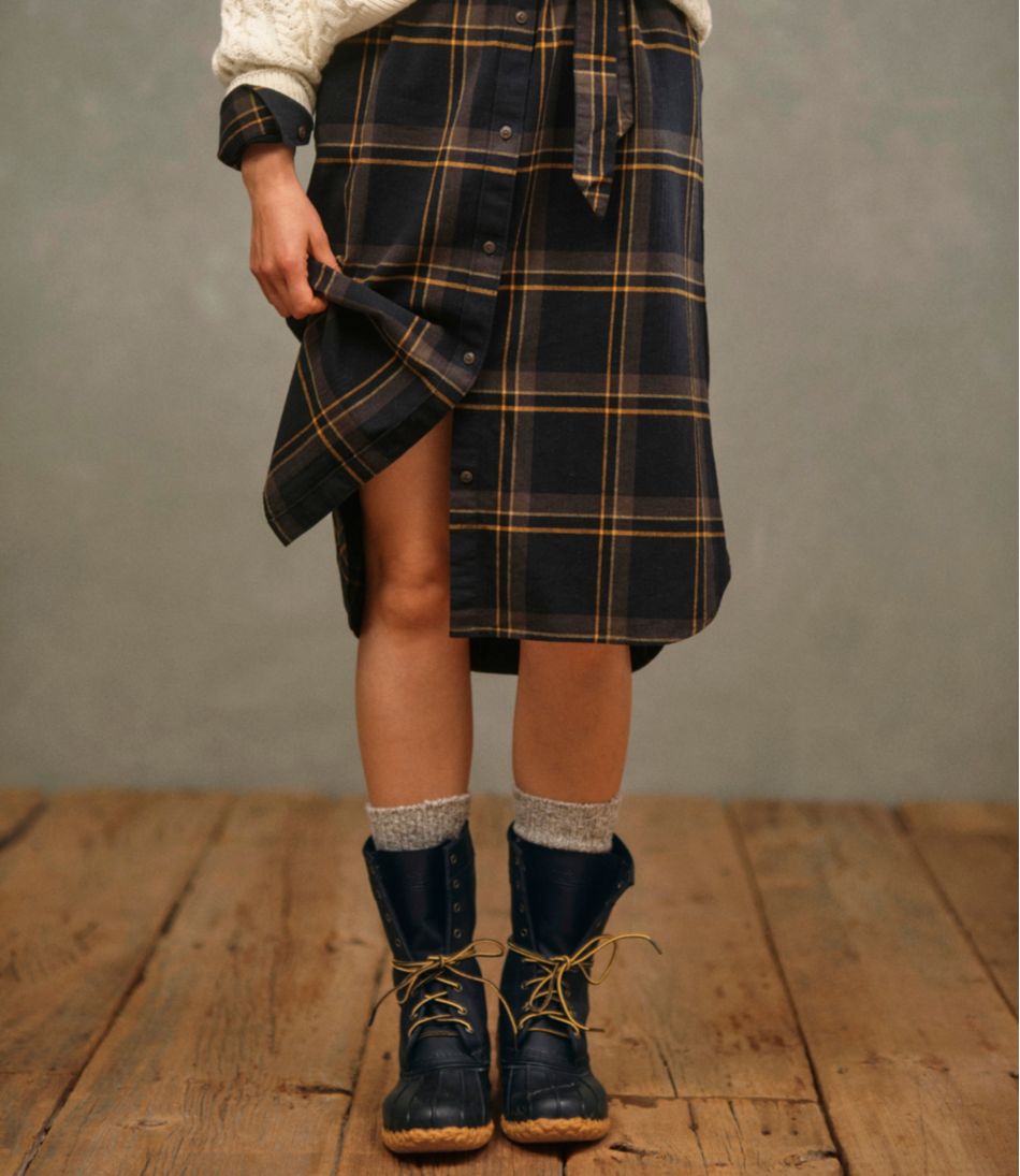 L.L.Bean Women's Signature Camp Flannel Midi Dress NEW|CLOTHING