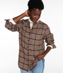 L.L.Bean Women's Signature 1933 Collarless Chamois Tunic, Plaid NEW|CLOTHING|SALE