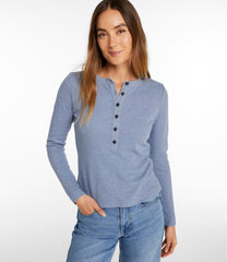 L.L.Bean Women's Signature Premium Thermal Tops, Long-Sleeve Henley Shirt NEW|CLOTHING|SALE