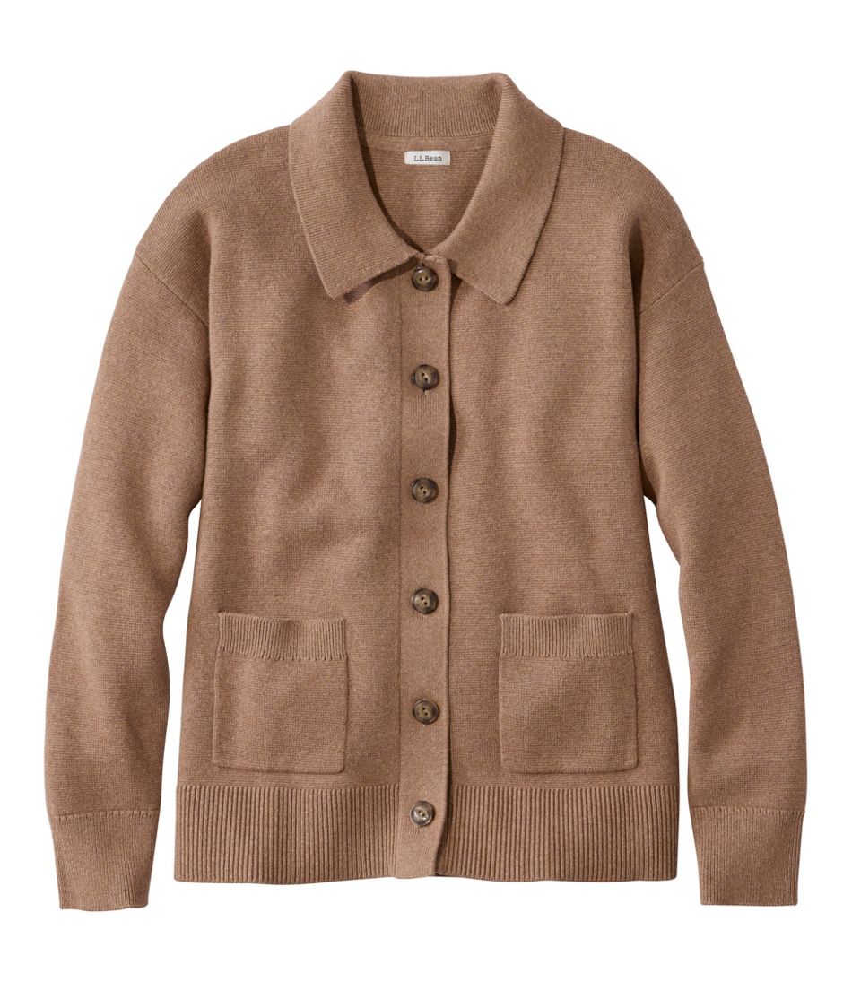 L.L.Bean Women's Wicked Soft Cotton/Cashmere Cardigan NEW|CLOTHING
