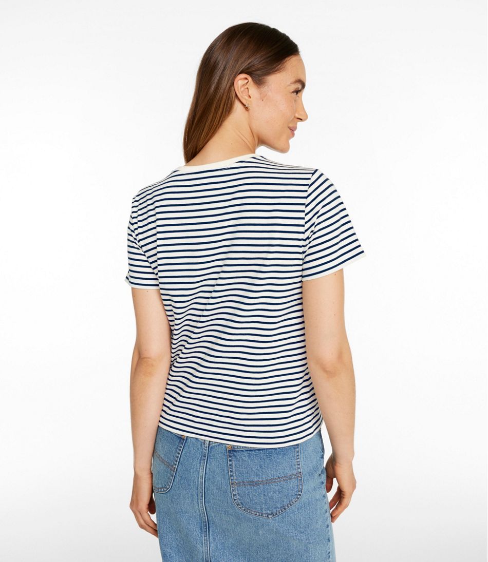 L.L.Bean Women's Signature Premium Essential Tee, Short-Sleeve Novelty NEW|CLOTHING|SALE