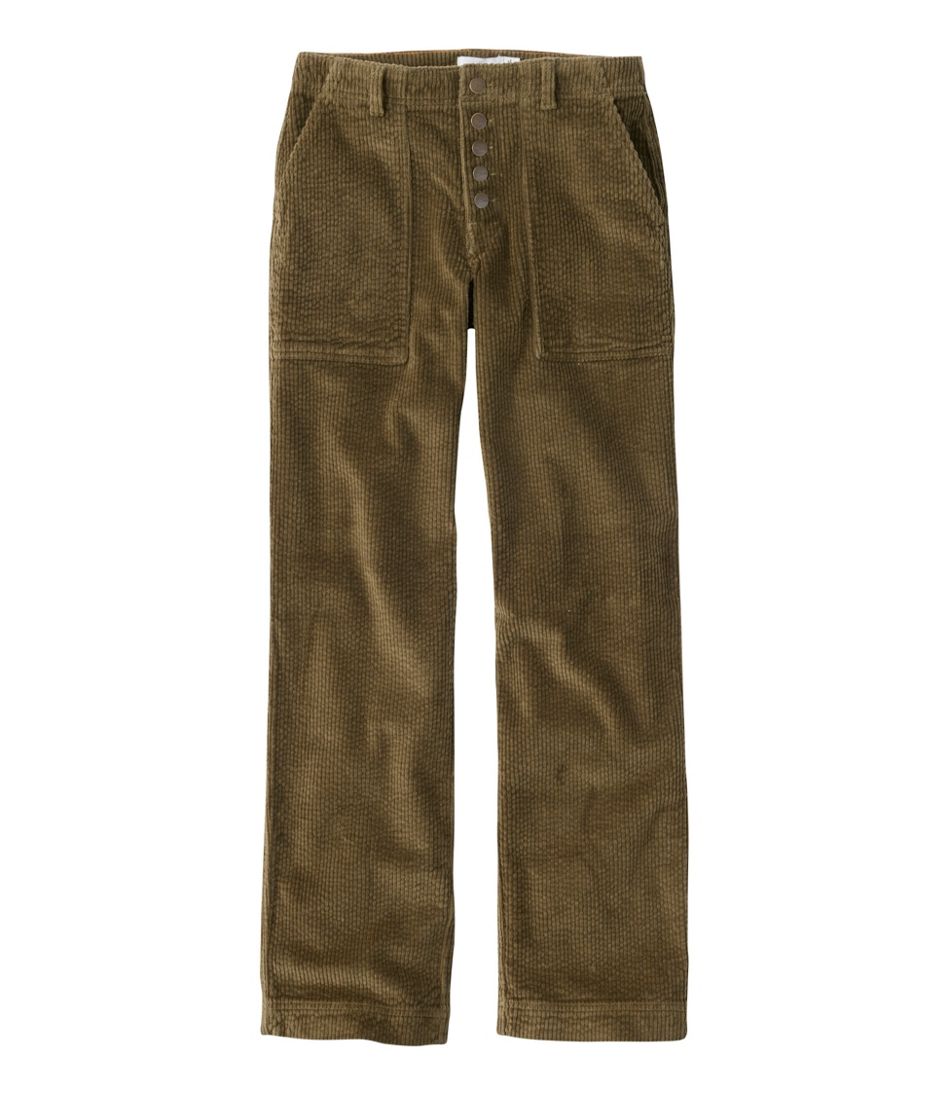 L.L.Bean Women's Signature Utility Corduroy Pants, Mid-Rise Straight-Leg NEW|CLOTHING|SALE