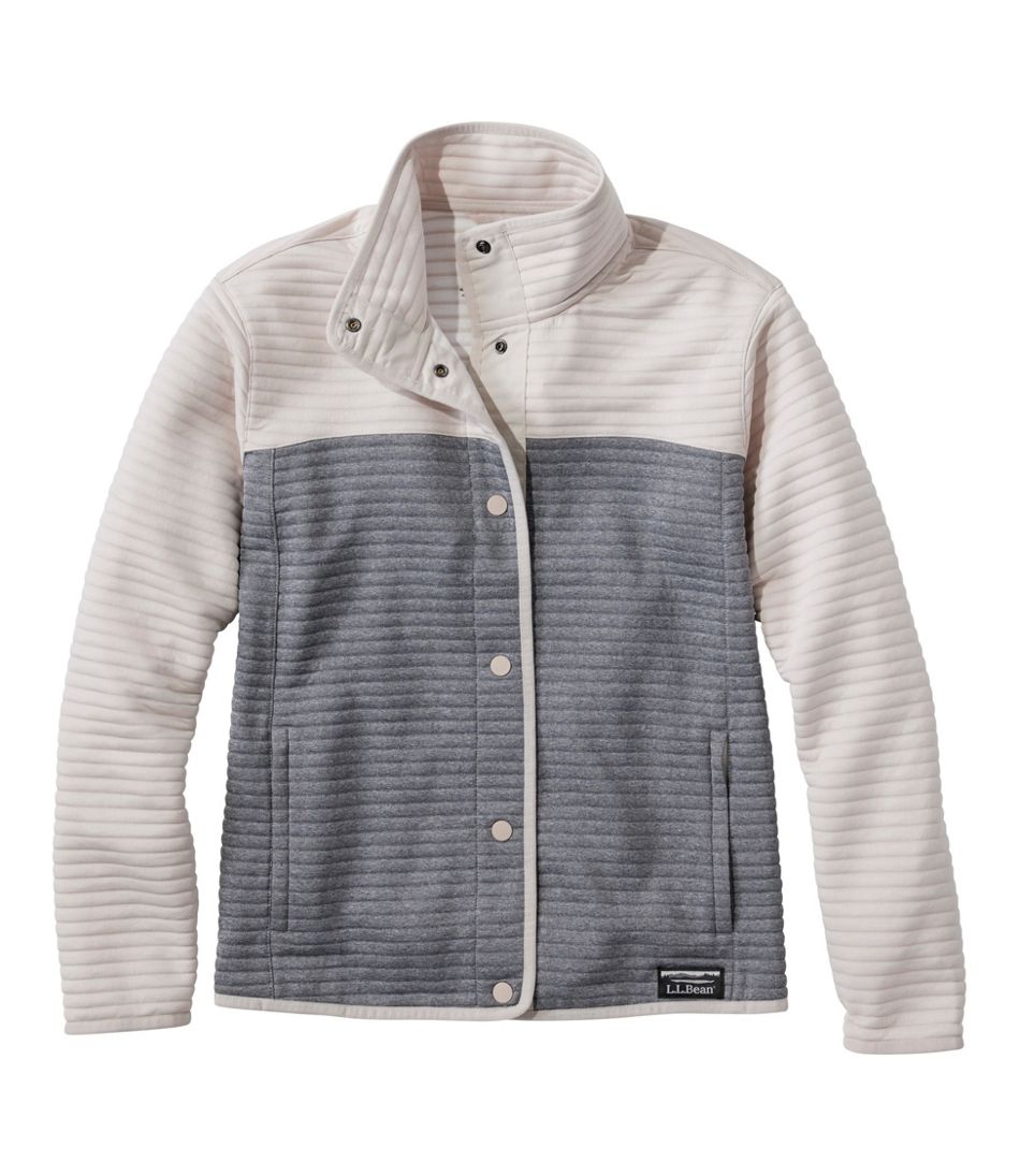 L.L.Bean Women's Airlight Snap Front Jacket, Colorblock NEW|CLOTHING|OUTERWEAR