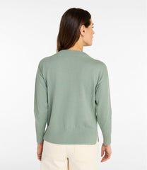 L.L.Bean Women's Cotton/Cashmere Sweater, V-Neck NEW|CLOTHING