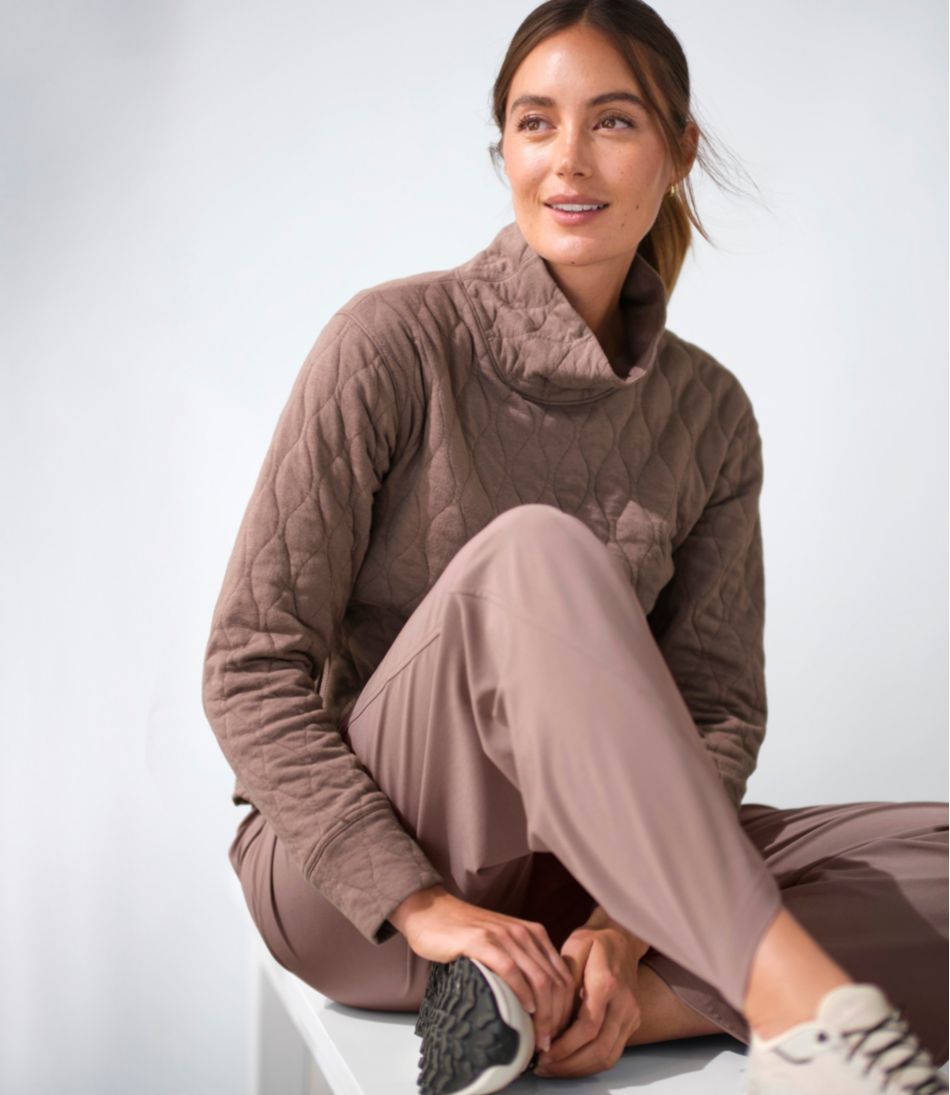 L.L.Bean Women's VentureSoft Quilted Funnelneck Pullover NEW|CLOTHING