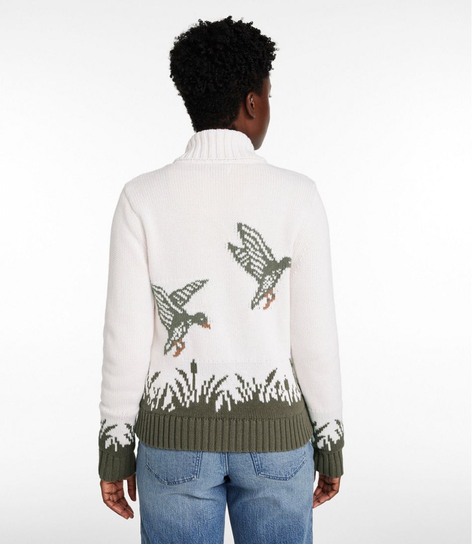 L.L.Bean Women's Signature Original Cotton Sweater, Shawl Cardigan Novelty NEW|CLOTHING
