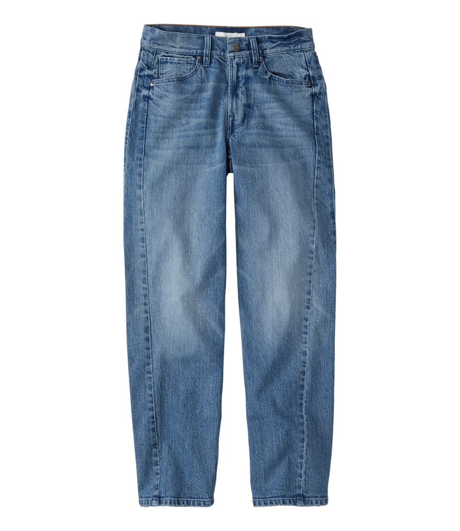 L.L.Bean Women's Signature 1912 Premium Jeans, High-Rise Barrel Ankle NEW|CLOTHING