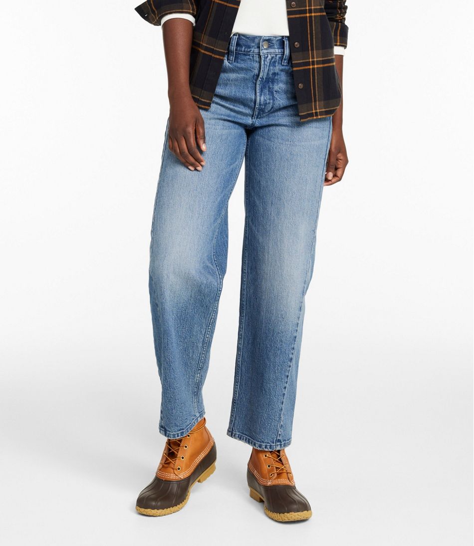 L.L.Bean Women's Signature 1912 Premium Jeans, High-Rise Barrel Ankle NEW|CLOTHING