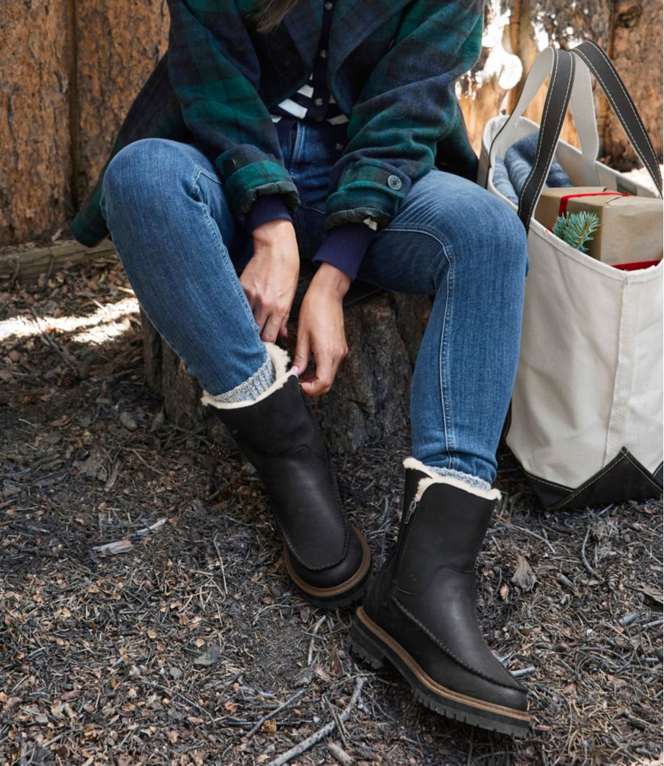 L.L.Bean Women's Camden Hill Moto Boots NEW|FOOTWEAR