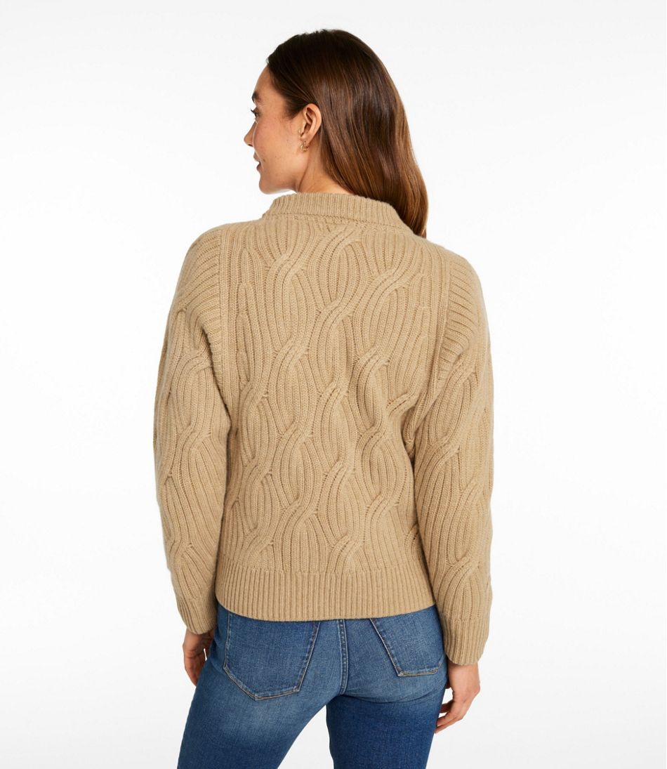 L.L.Bean Women's Signature Premium Cashmere Cable Sweater, Crewneck NEW|CLOTHING|SALE