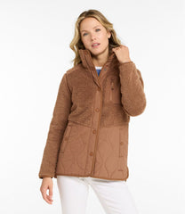 L.L.Bean Women's Bean's Mixed Media Sherpa Fleece Jacket NEW|CLOTHING|OUTERWEAR
