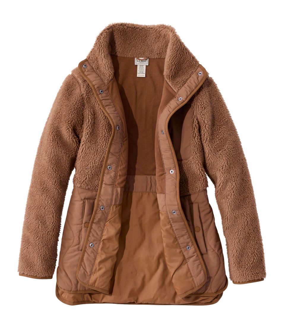 L.L.Bean Women's Bean's Mixed Media Sherpa Fleece Jacket NEW|CLOTHING|OUTERWEAR