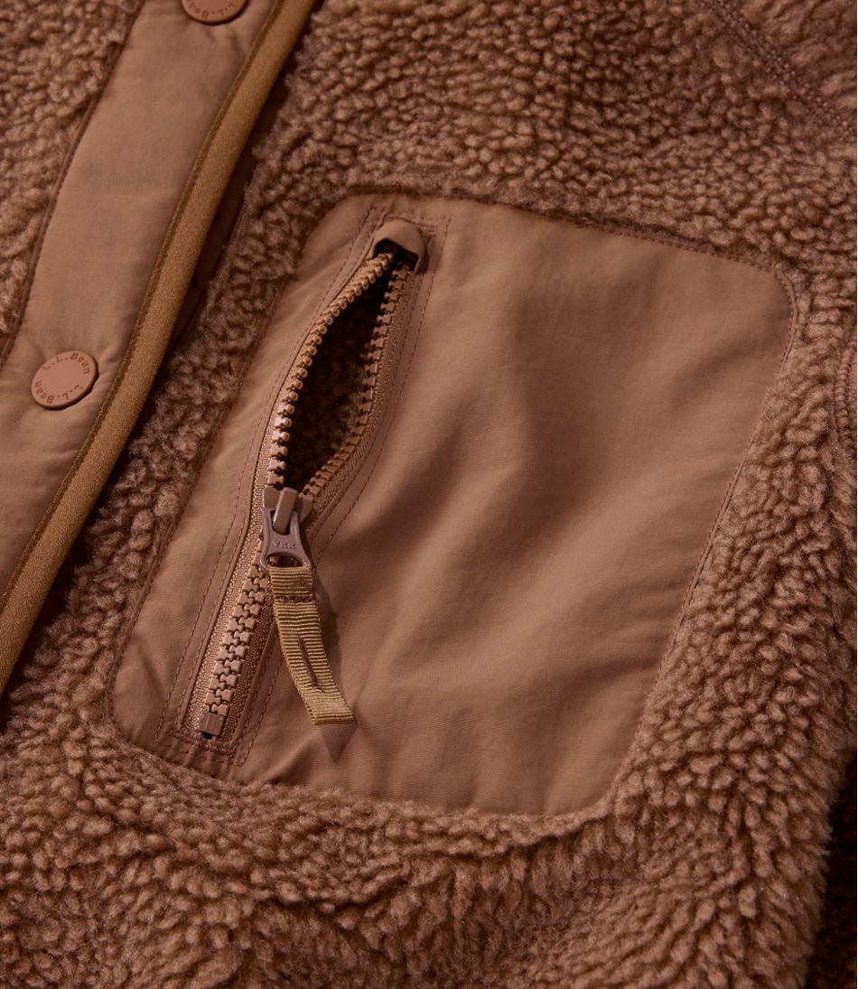 L.L.Bean Women's Bean's Mixed Media Sherpa Fleece Jacket NEW|CLOTHING|OUTERWEAR