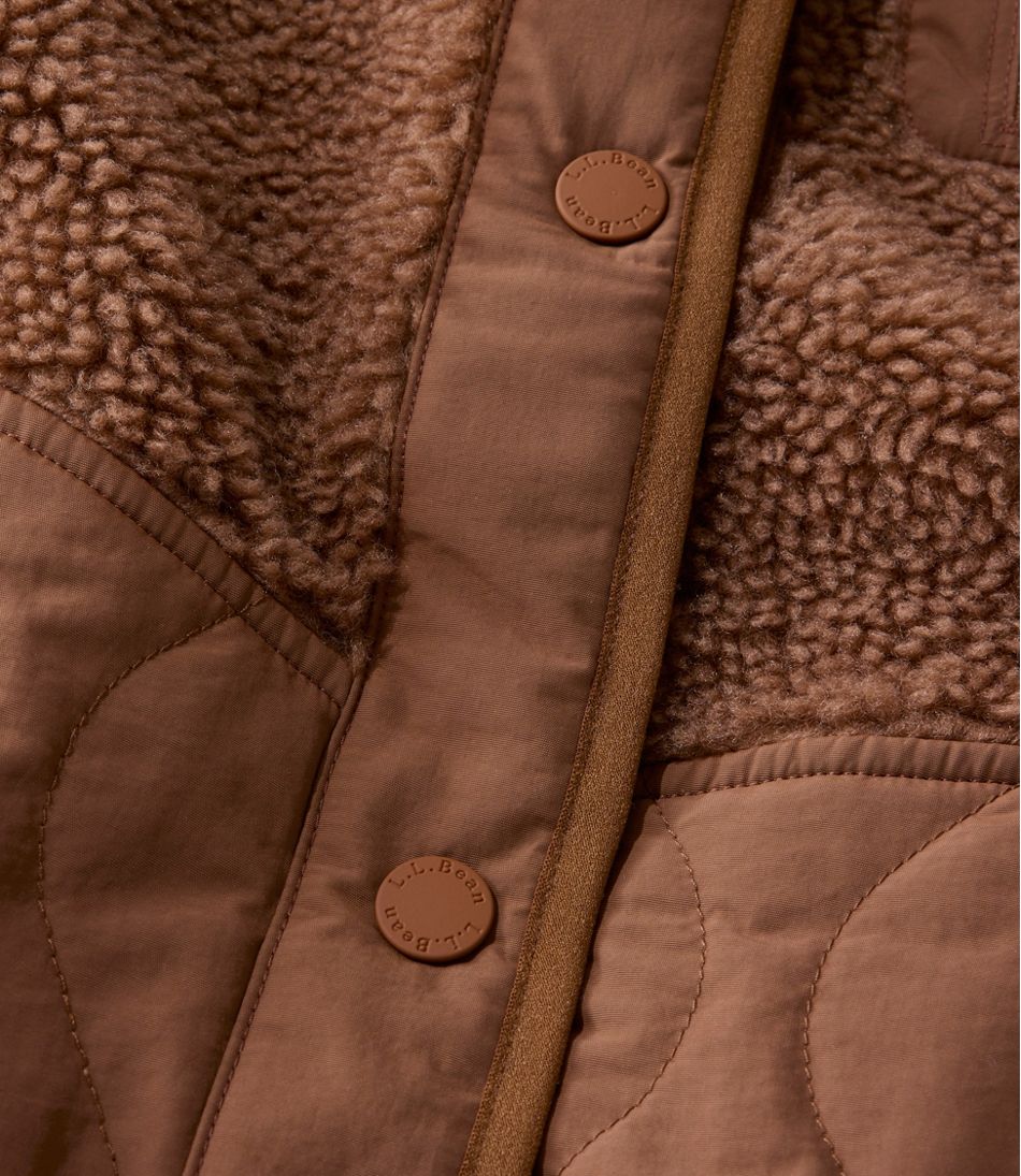L.L.Bean Women's Bean's Mixed Media Sherpa Fleece Jacket NEW|CLOTHING|OUTERWEAR