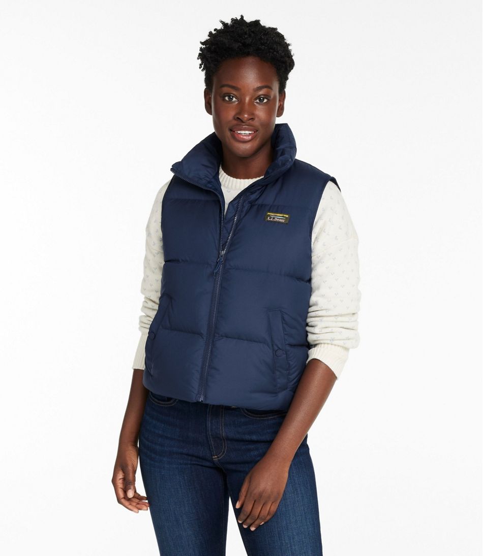 L.L.Bean Women's Mountain Classic Down Vest, Cropped NEW|OUTERWEAR