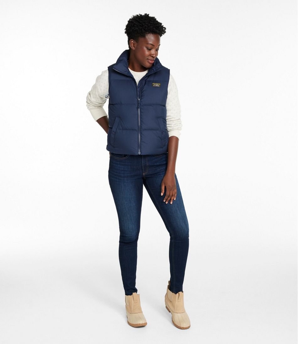 L.L.Bean Women's Mountain Classic Down Vest, Cropped NEW|OUTERWEAR