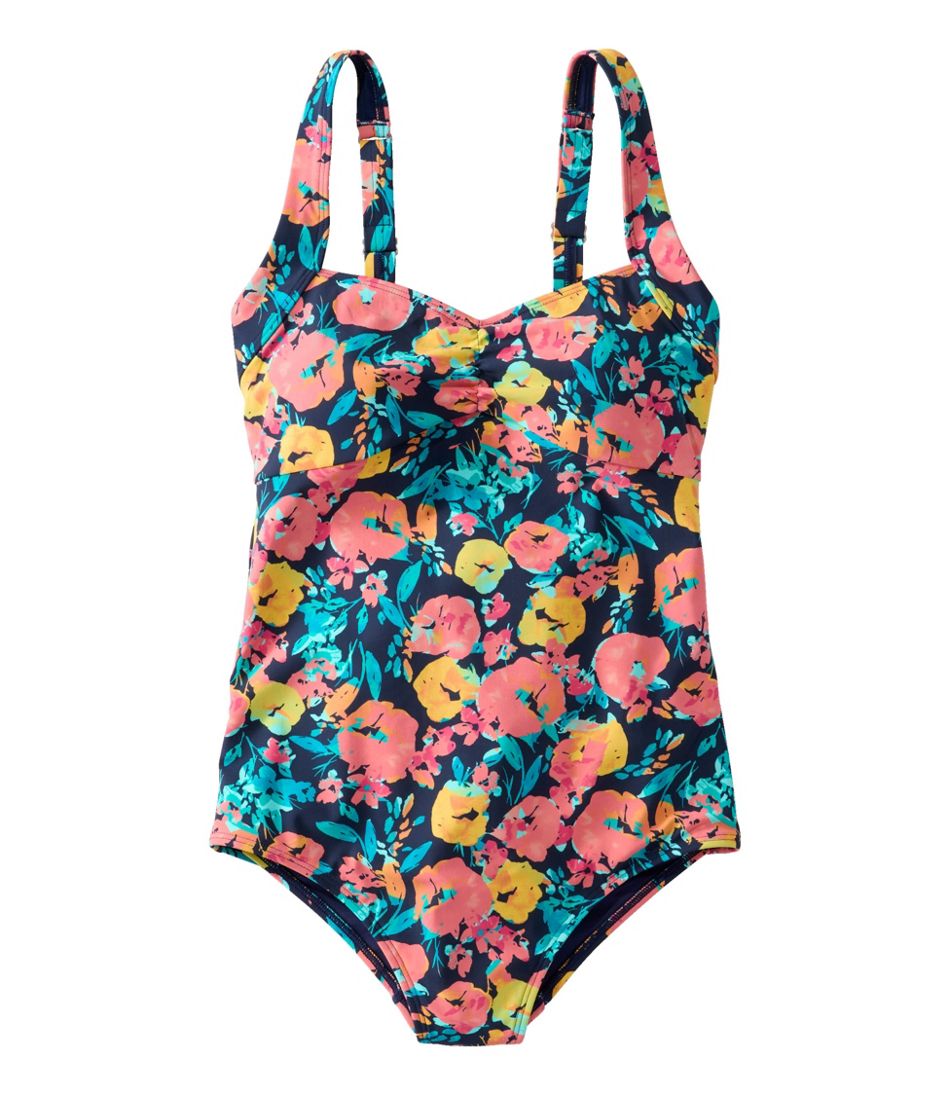 L.L.Bean Women's Shaping Swimwear, Sweetheart Tanksuit Print NEW|CLOTHING