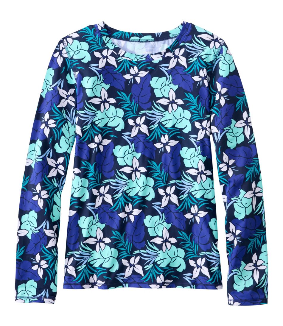 L.L.Bean Women's SunSmart UPF 50+ SunShirt, Long-Sleeve Print NEW|CLOTHING