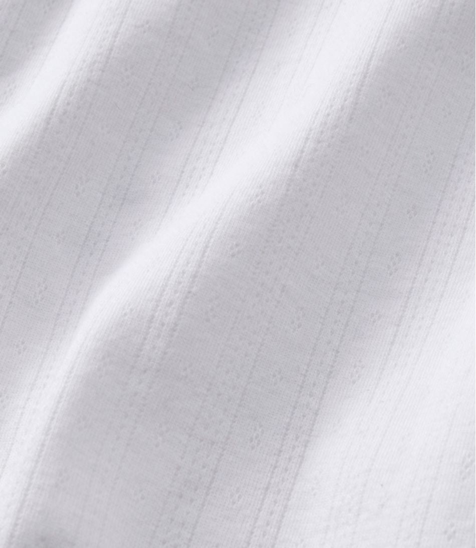 L.L.Bean Women's Signature Premium Essential Pointelle Tee, Elbow-Sleeve Scoopneck NEW|CLOTHING
