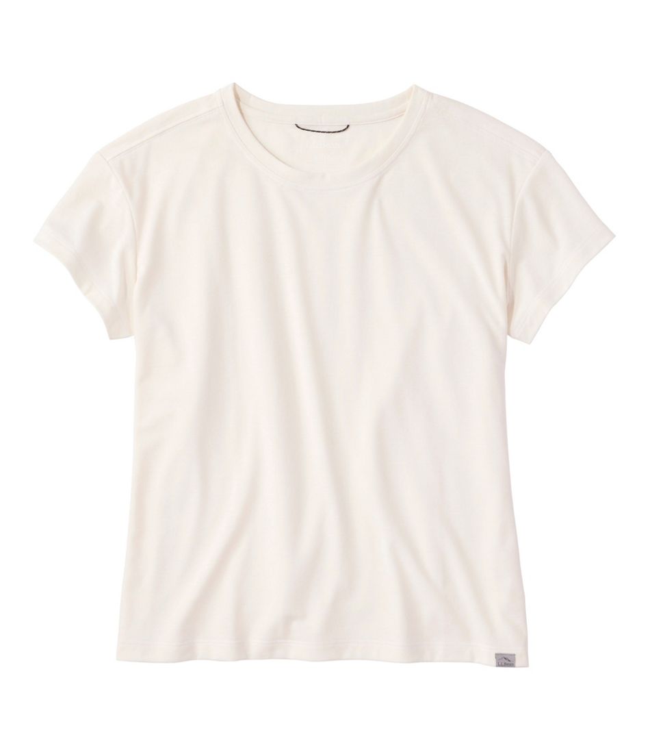 L.L.Bean Women's Mountainside Crewneck Tee, Short-Sleeve NEW|CLOTHING