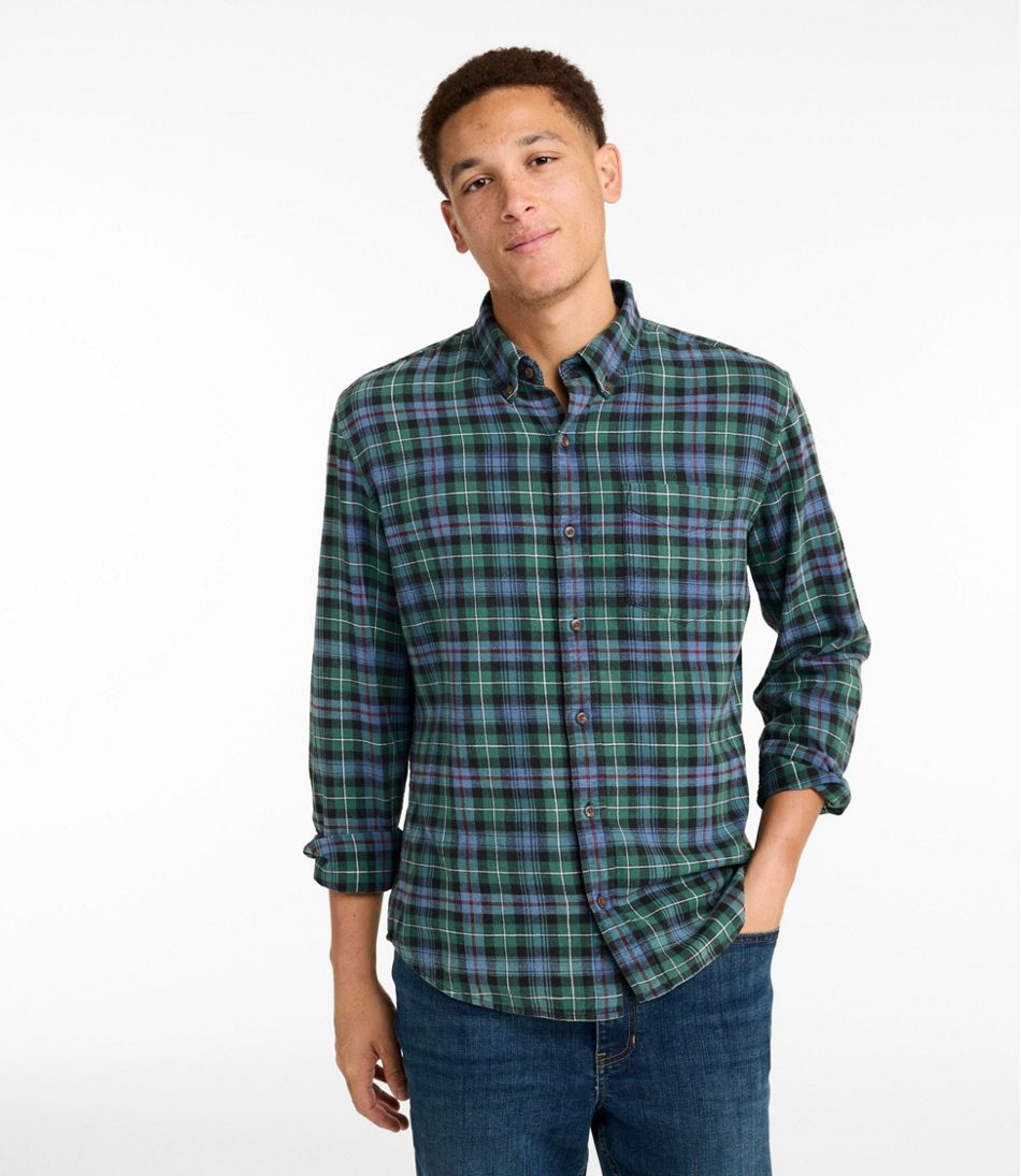 L.L.Bean Men's Sunwashed Twill Shirt, Slightly Fitted Untucked Fit NEW|CLOTHING|SALE