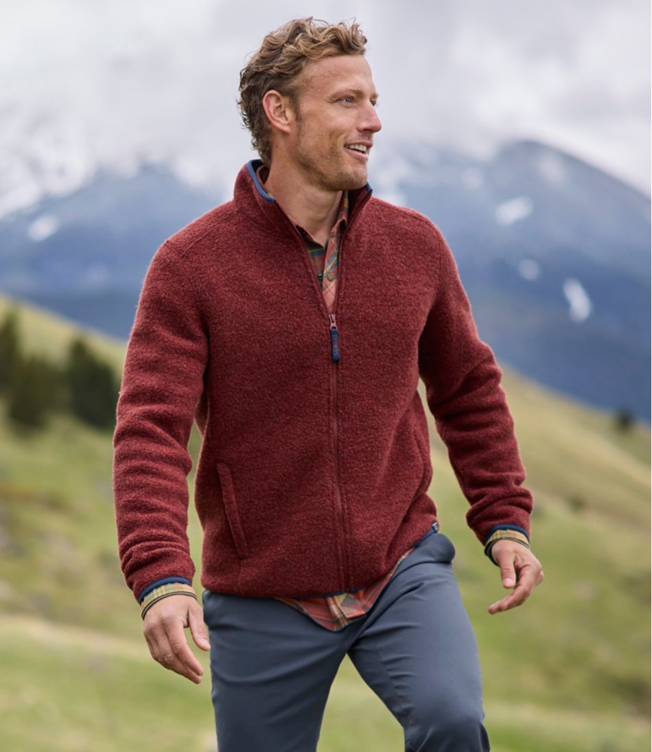 L.L.Bean Men's All Season Wool Fleece Full-Zip Sweater NEW|CLOTHING|OUTERWEAR|SALE
