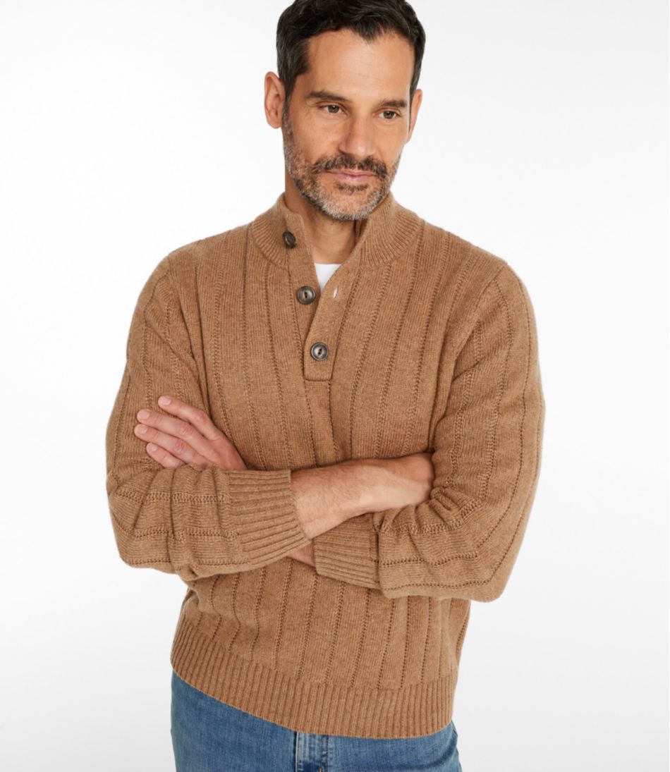 L.L.Bean Men's Riverton Wool/Cotton Sweater, Mockneck NEW|CLOTHING